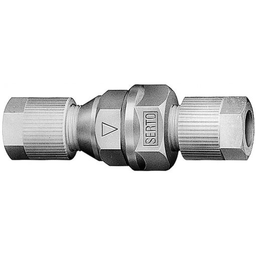 Stožčasti nepovratni ventil, PVDF | Priključki z vpenjalnim obročem, priključki z vreznim obročem