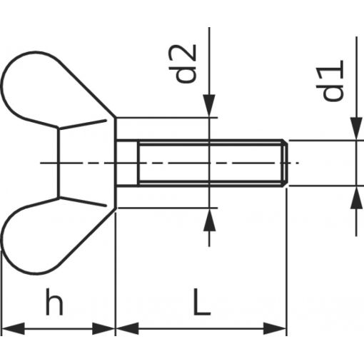 Vijak krilati DIN 316, poliamid 6.6 | Vijaki metrični