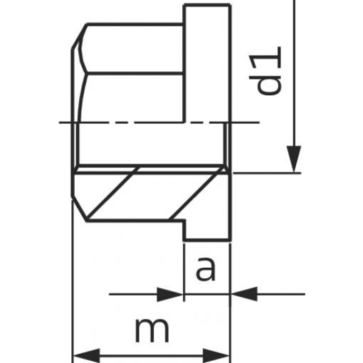 Matica šestroba DIN 6331, nerjaveče jeklo A4 | Matice šestrobe 
