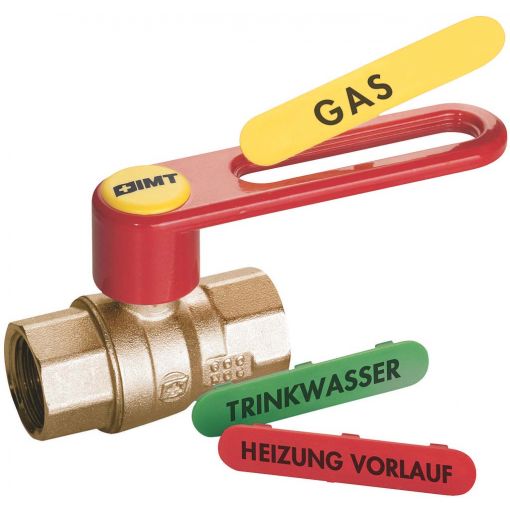 Kroglični ventil za plin in pitno vodo, notranji navoj/notranji navoj, Multilogo, medenina | Kroglični ventili
