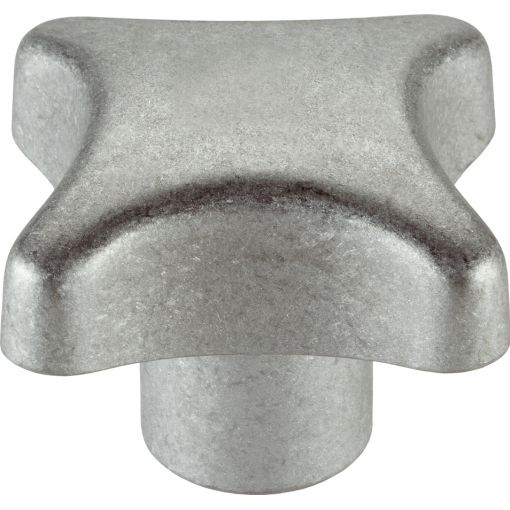 Križni ročaj DIN 6335, nepoliran aluminij, zaključena luknja | Ročaji